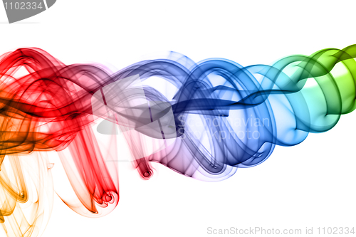Image of Colorful fume abstract swirl