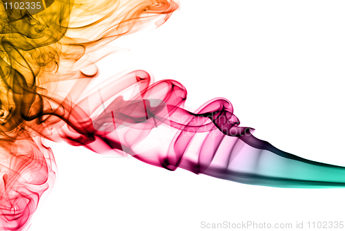 Image of colored fume abstract pattern