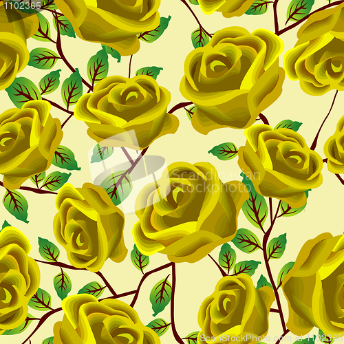 Image of Yellow roses pattern