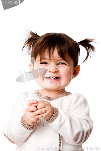 Image of Happy laughing baby toddler girl