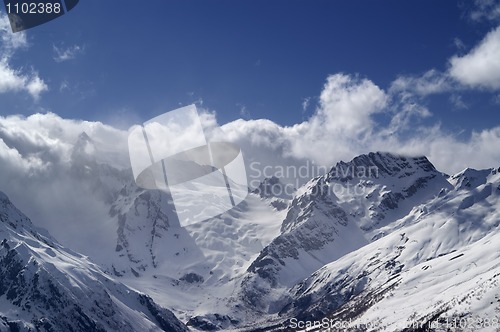 Image of Caucasus Mountains. Dombay.