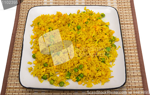 Image of Rice with peas and corn