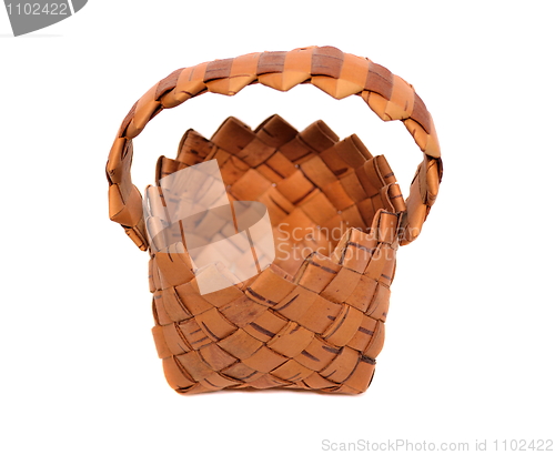 Image of Wicker basket on a white background