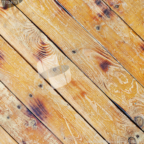 Image of Diagonal square texture of wooden planks