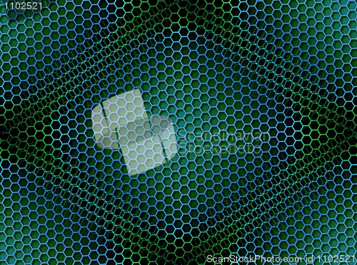 Image of Honeycomb Background Seamless Blue Green