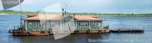 Image of Ancient floating steamship landing