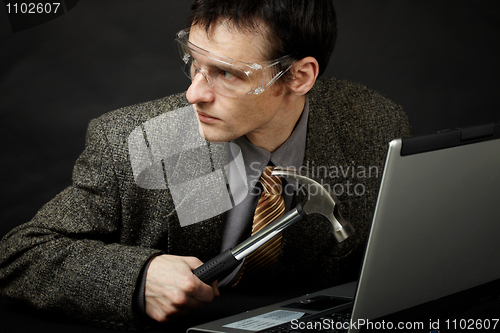 Image of Person is going to break computer