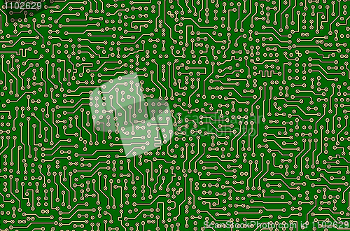 Image of Circuit board green abstract texture