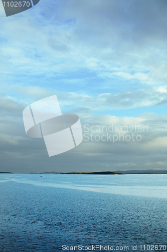 Image of Vertical sea landscape with horizon in third