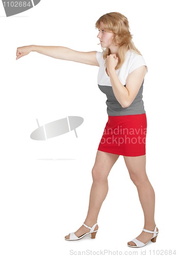 Image of Woman strikes a hand