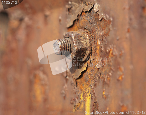 Image of Metal nut rusted