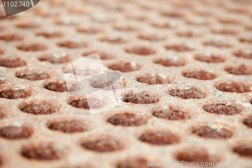 Image of Rusty surface with holes