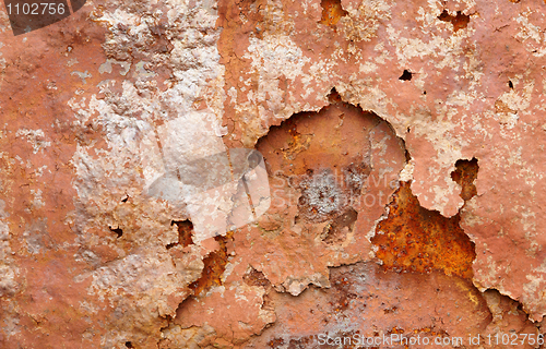 Image of Corrosion on surface of iron