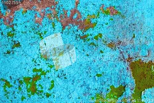 Image of Old wall are covered with bright paint