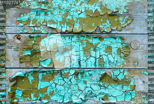 Image of Board with peeling paint