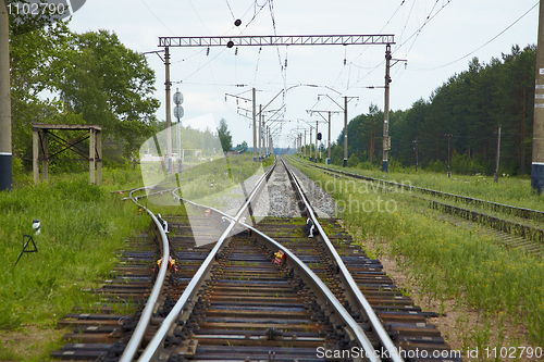 Image of Railway lines with switch