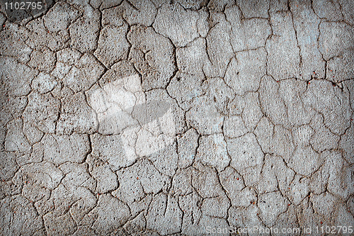 Image of Rough cracked wall of ruined building