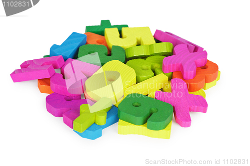 Image of Color set of toys for training to mathematician