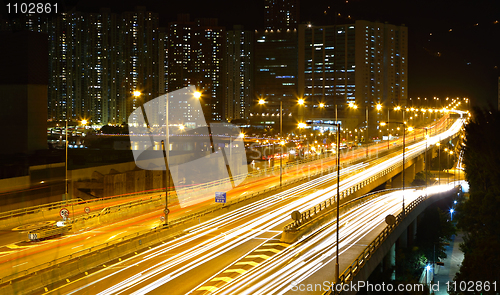 Image of modern city at night