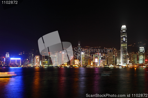 Image of Hong Kong skyline at night
