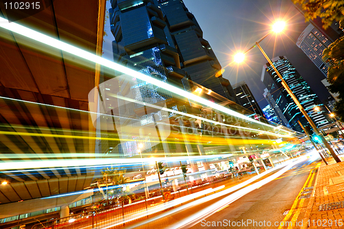 Image of modern city at night