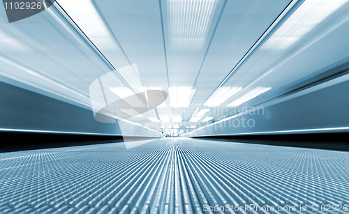 Image of moving escalator