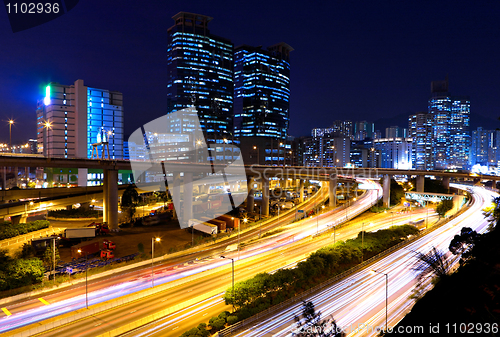 Image of modern city at night