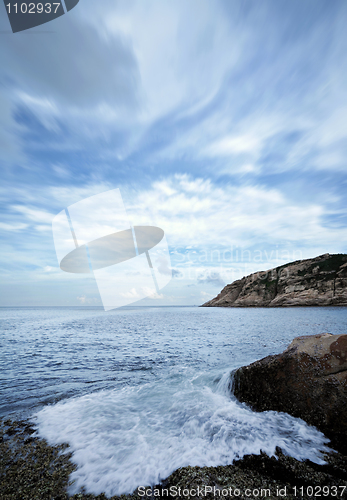 Image of coast with rock