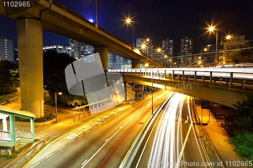 Image of modern city at night