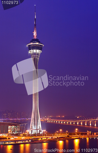 Image of Macau city at night