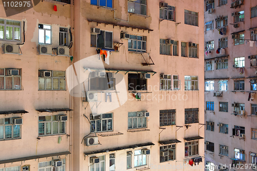 Image of Hong Kong public housing apartment block