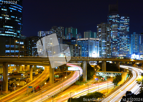 Image of modern city at night