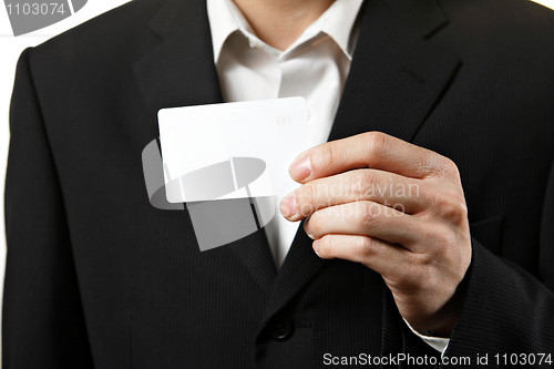 Image of showing blank business card