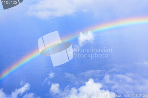 Image of rainbow in sky