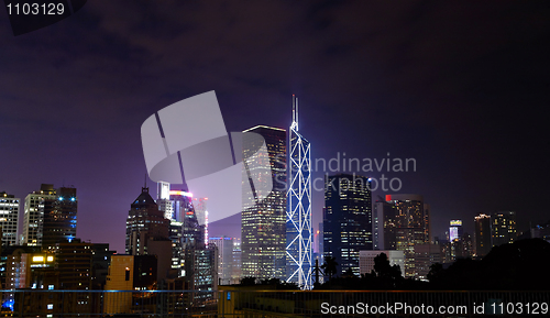 Image of Hong Kong cityscape at night
