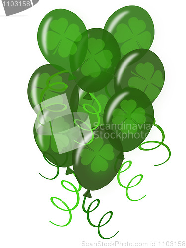 Image of Balloons with Confetti for St. Patricks Day  Party