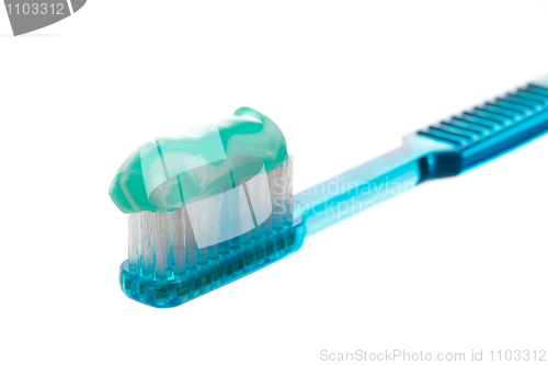 Image of Toothbrush with toothpaste