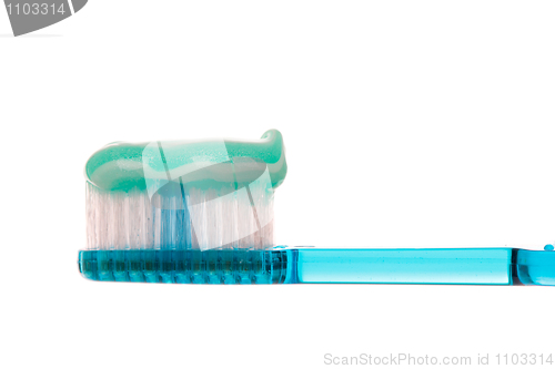 Image of Toothbrush with toothpaste