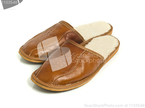 Image of Pair of men's house slippers