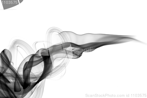 Image of Black fume abstract over white