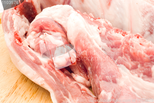 Image of Close-up of Raw pork meat