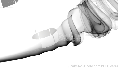 Image of Black Abstraction fume shape over white