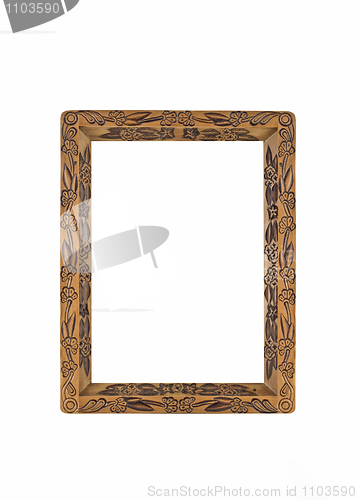 Image of Empty Carved Frame for picture or portrait 