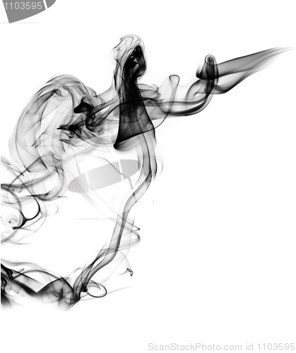 Image of Black fume abstract curves figures