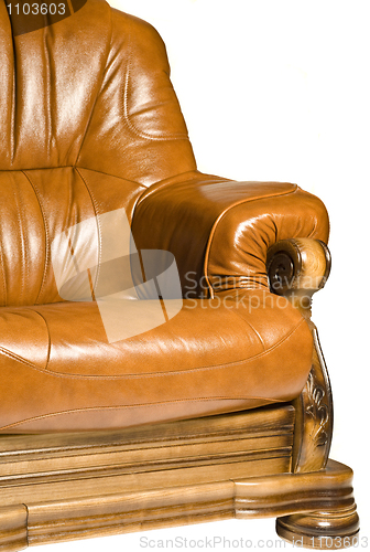 Image of Luxury leather armchair isolated 