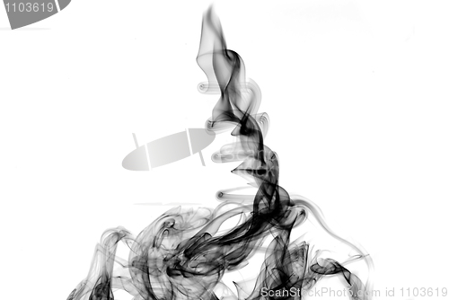 Image of Abstract Smoke Shape over white