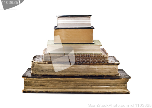 Image of Pyramid stack of old books