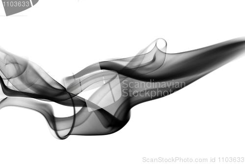 Image of Black fume curves on white