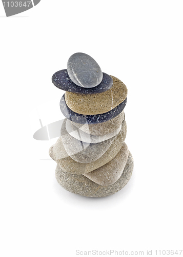 Image of Stability Tall Balanced stone stack or tower