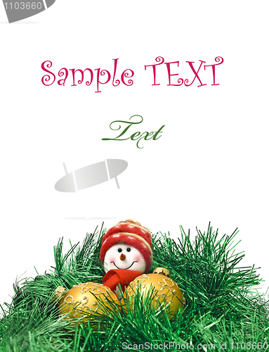 Image of Christmas card - toy with colorful decoration Balls